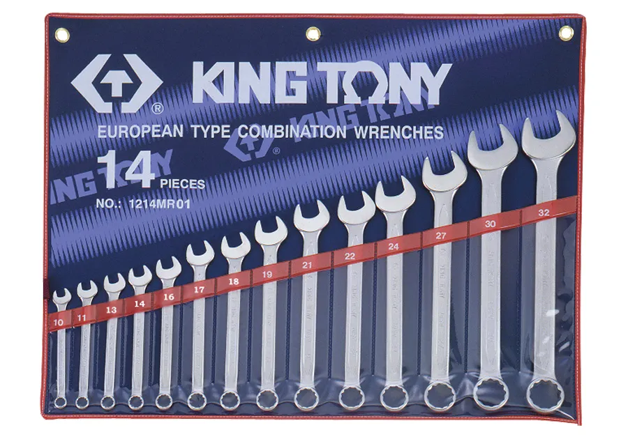 Bộ cờ lê (Combination Wrench) 1214MR01 KINGTONY 14 chi tiết chính hãng 